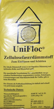 Unifloc Fußbodenschüttung aus Zellulosefasern