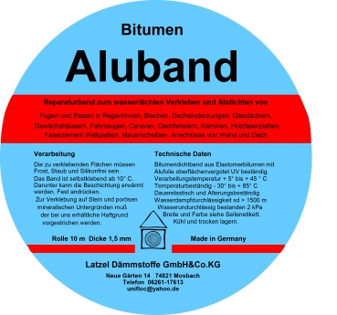 Bitumen Aluband Dichtband 250 mm - Kupfer