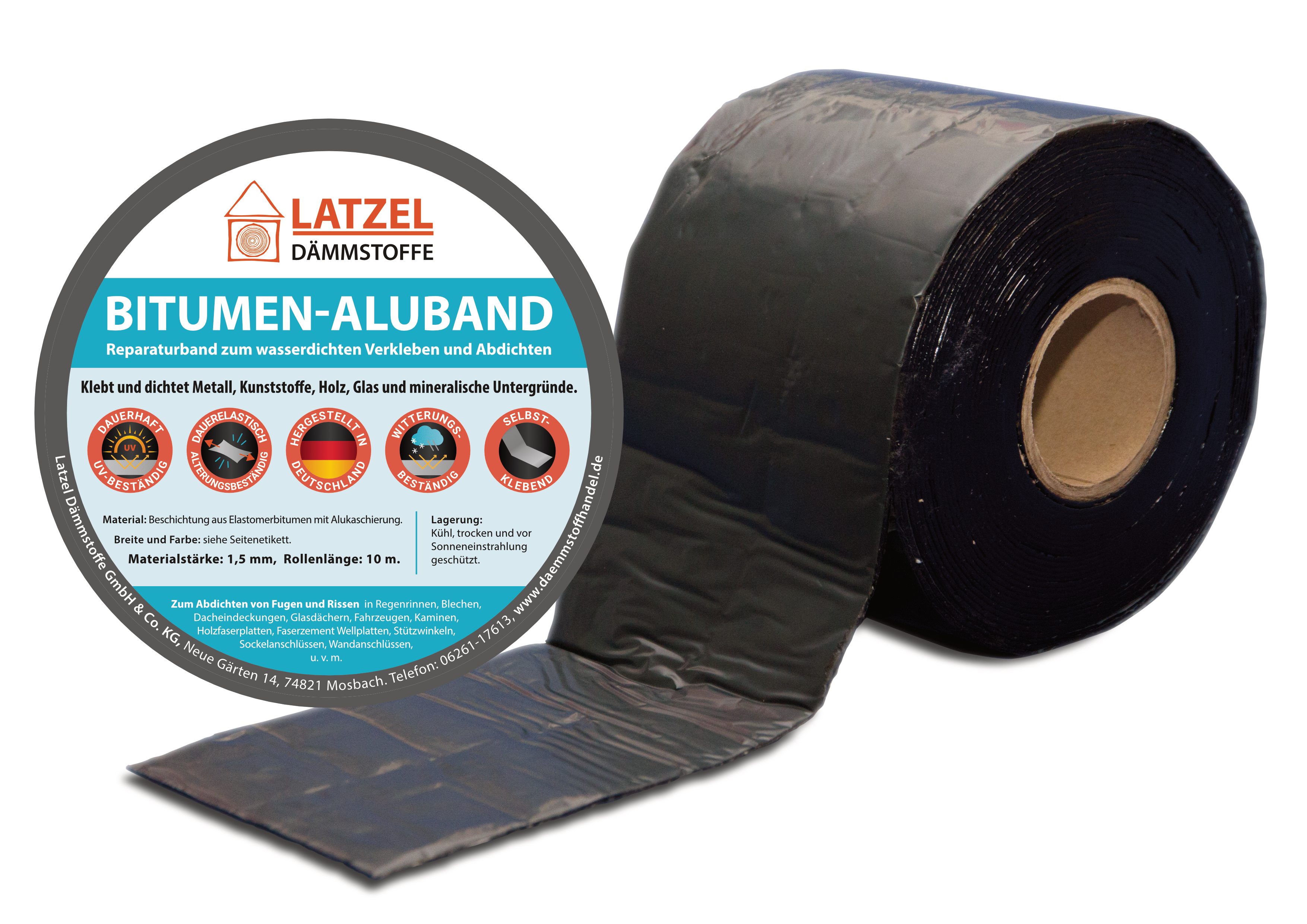 Bitumen Aluband Dichtband 100 mm - Black