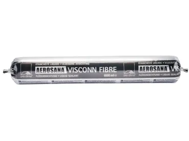 Aerosan Visconn Fibre 600 ml tube bag - Sprayable frost- and moisture-resistant fibre-reinforced sealant, humidity-variable, blue/black
