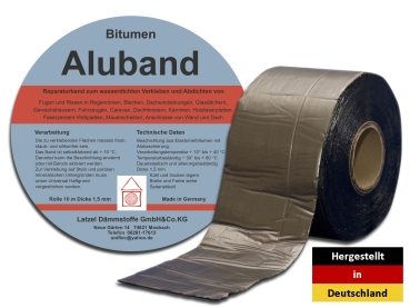 Dachabdichtungsbahn mit Aluminiumbeschichtung Farbe Bleifarben - Rolle 10 m² Selbstklebend
