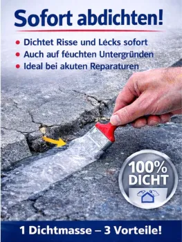 Aqua-Dicht transparente, 750 ml – compuesto sellador instantáneo para reparaciones, amplia adherencia incluso en condiciones húmedas.