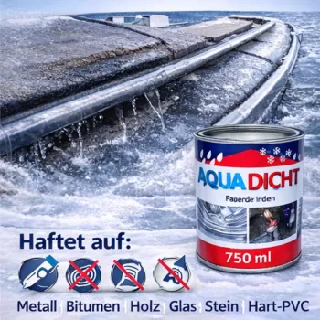 Aqua-Dicht transparente, 750 ml – compuesto sellador instantáneo para reparaciones, amplia adherencia incluso en condiciones húmedas.