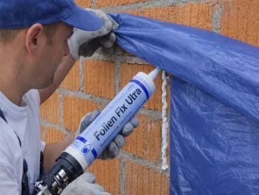 Folien Fix Adhesive Ultra solvent-based – 300 ml cartridge | Winter-grade adhesive for airtight connections indoors & outdoors