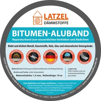 Bitumen aluminium tape Brick red/Terracotta 50 mm x 10 m – self-adhesive sealing and repair tape, weather-resistant