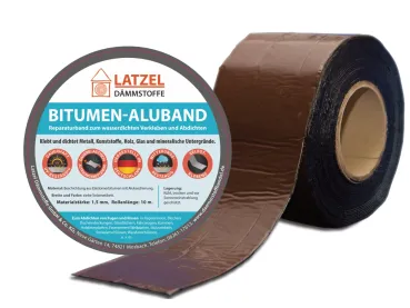Bitumen aluminum tape Brown 50 mm x 10 m – self-adhesive sealing and repair tape, weather-resistant