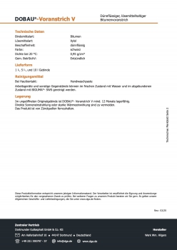 Bitumen Voranstrich V lösemittelhaltig1 Liter