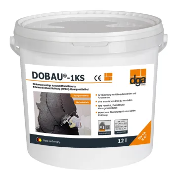 DOBAU®-1KS – one-component, solvent-free polymer-modified bitumen thick coating  for structural waterproofing, 12l bucket