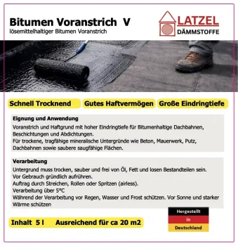 Bitumen primer V solvent-based 10 L Buket