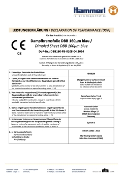Dampfbremse  Blau/Weiß 4 x 25 m - Rolle 100 m2 - sd Wert 110 m mit Zulassung im Hochbau
