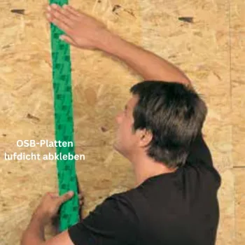 Targo FLEX roll 25 m, width 150 mm – highly flexible airtight sealing tape for penetrations, release liner slit in the center.