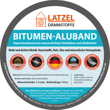 Bitumen Aluband Dichtband 75 mm Farbe Alu