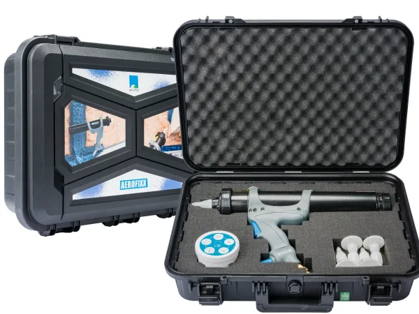 Aerofixx + Aeroboxx - Application gun for AEROSANA system foil cartridges – with transport case