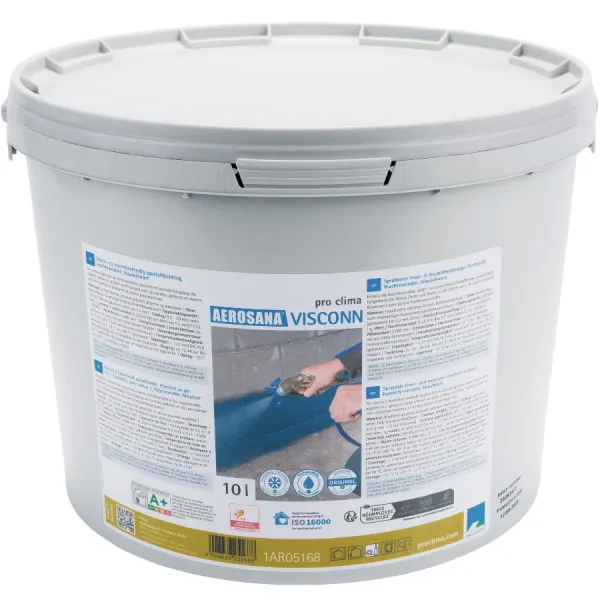 Aerosan Visconn 10 l - Sprayable frost- and moisture-resistant sealant, humidity-variable, blue/black