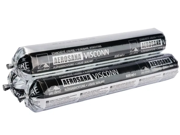 Aerosan Visconn 600 ml tube bag - Sprayable frost- and moisture-resistant sealant, humidity-variable, blue/black