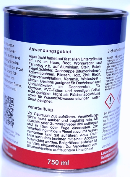 Aqua Dicht grau - Dose 750 ml