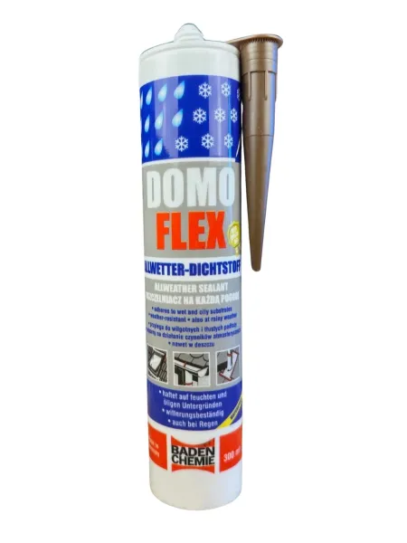 DOMOFLEX brown Sealant – Silicone Alternative, also adheres to damp substrates