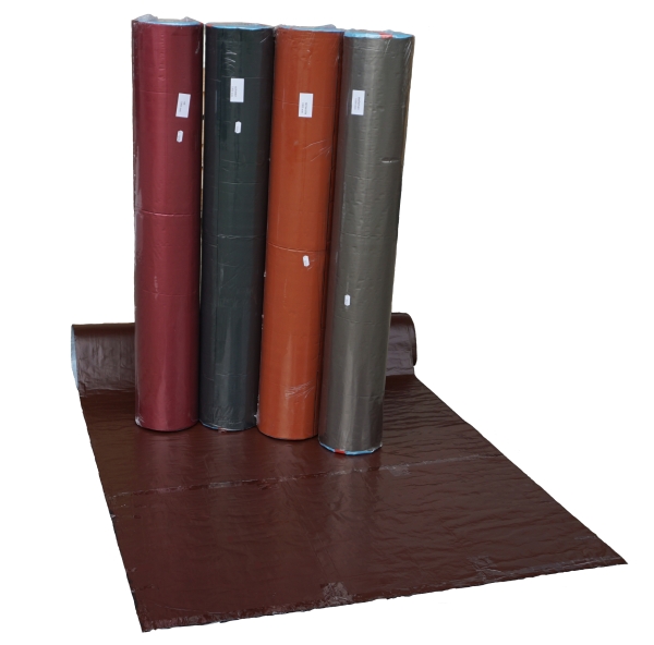 Dachabdichtungsbahn mit Aluminiumbeschichtung Farbe Ziegelrot/Terracotta - Rolle 10 m² Selbstklebend