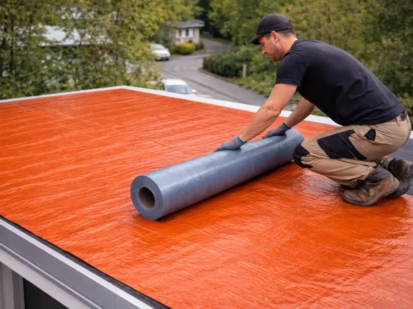 Self-Adhesive Aluminium-Coated Roof Waterproofing Membrane, Brick red/Terracotta – 1 m x 10 m Roll 10 m² | Quick Sealing Without an Open Flame