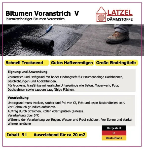 Bitumen primer V solvent-based 10 L Buket