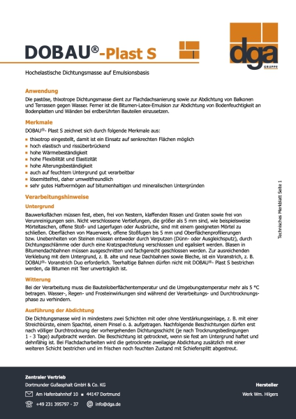 DOBAU®- Plast S - 10 kg Eimer