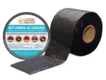 Bitumen aluminum tape Black 50 mm x 10 m – self-adhesive sealing and repair tape, weather-resistant